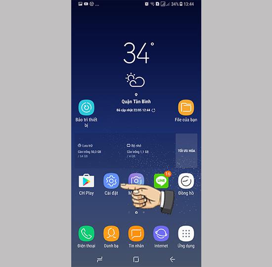 Afișați forme cheie pe Samsung Galaxy S8