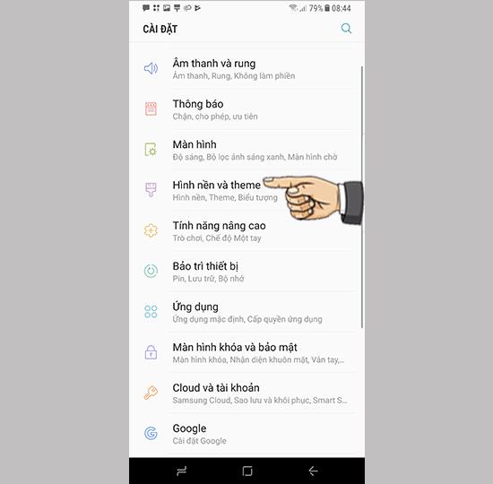 App-Symbole auf dem Samsung Galaxy S8 Plus ändern