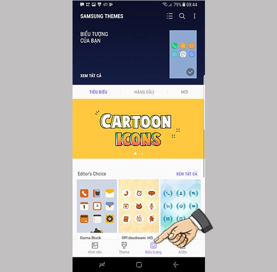 App-Symbole auf dem Samsung Galaxy S8 Plus ändern