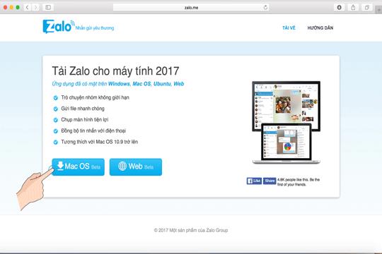 Cum se instalează Zalo pentru Macbook