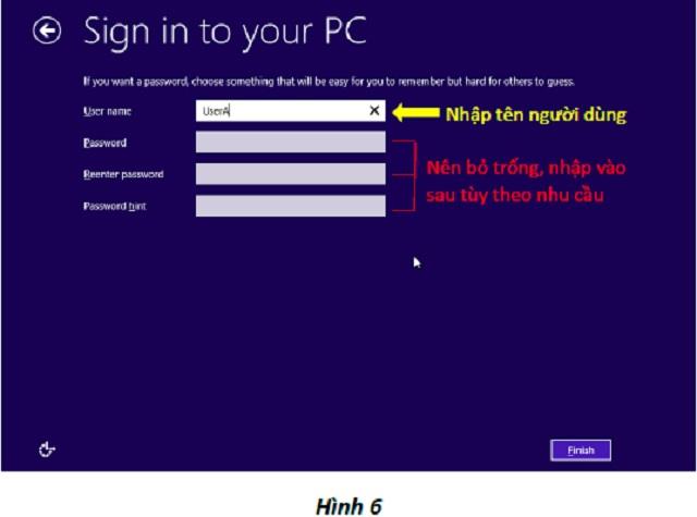 Instrucțiuni pentru conectarea la Windows 8.1 pentru prima dată