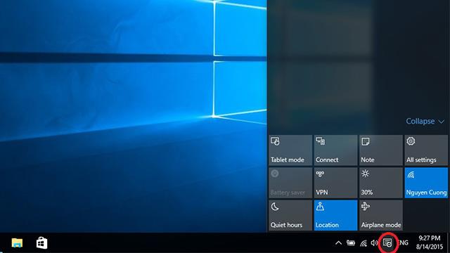 Cara menubuhkan Pusat Tindakan di Windows 10