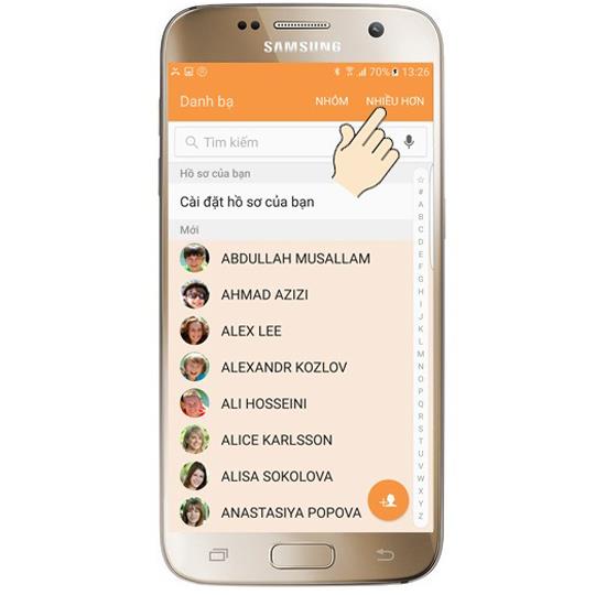 Importați / exportați contacte Samsung Galaxy S7