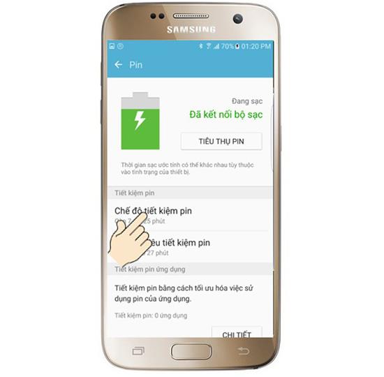 Porniți economisirea bateriei Samsung Galaxy S7