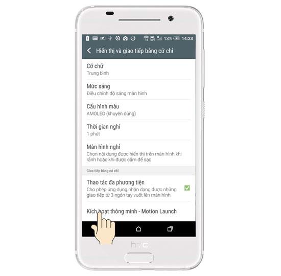 Configurați comunicarea gestuală pentru HTC One A9