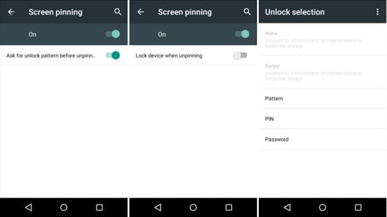 Quoi de neuf dans la fonction d'épinglage d'écran sur Android 5.1?