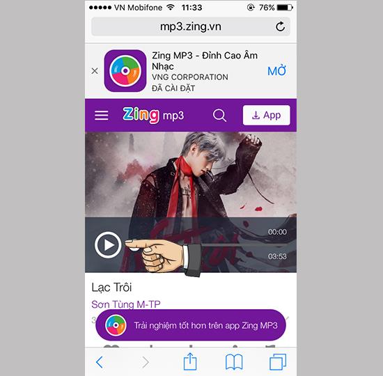 Memperbaiki kesalahan karena tidak mendengarkan musik Zing Mp3 saat layar mati di iOS