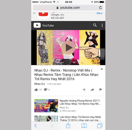 Dengarkan muzik di Youtube semasa di luar skrin dengan Safari iPhone