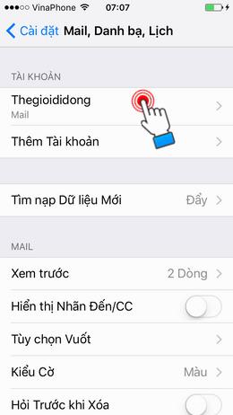 Konfigurieren Sie den Empfang und das Senden von E-Mails auf dem iPhone