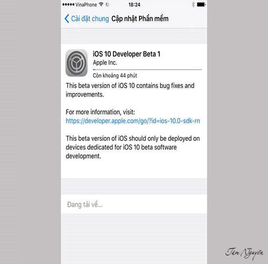iOS 10 베타 1 업그레이드 지침