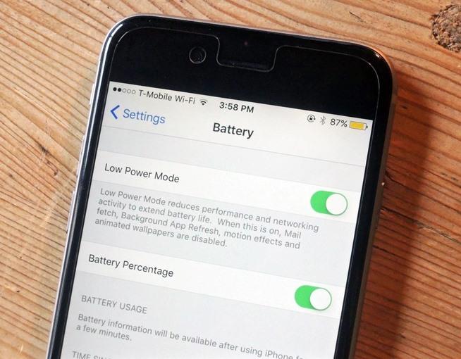 دعم ميزة وضع الطاقة المنخفضة من iOS 9 إلى iOS 8 jailbroken
