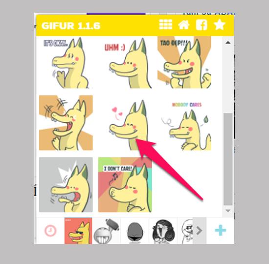Arahan untuk memasang set ikon Pikachu naga untuk sembang Facebook