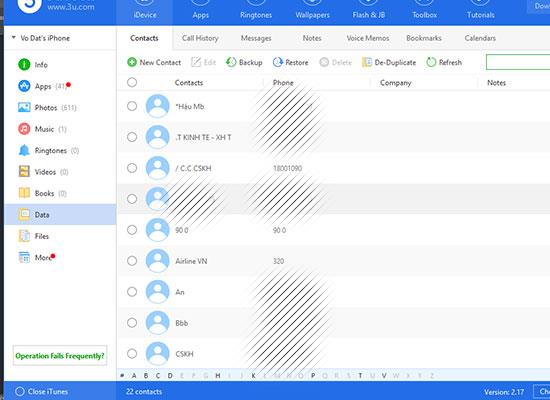 3uTools free iPhone management tool