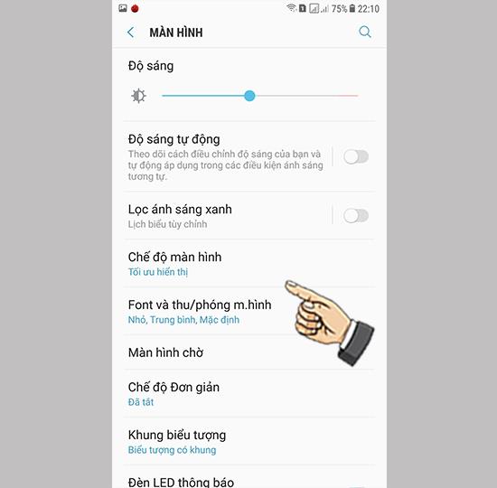 Adjust screen mode Samsung Galaxy J7 Plus