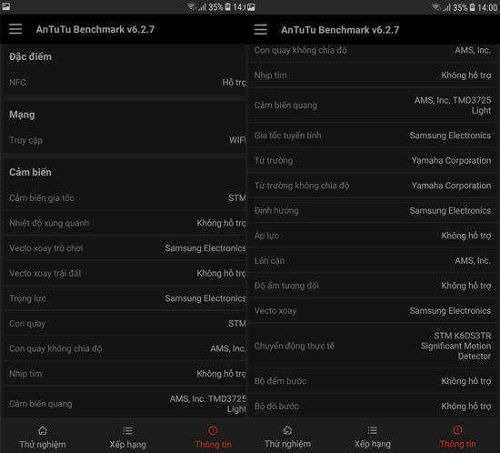 سجل Antutu على Samsung Galaxy J7 Pro