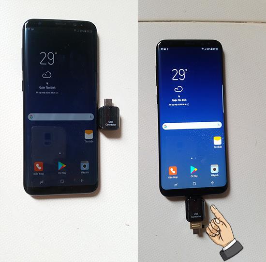 Samsung Galaxy S8 Plus에서 OTG 연결