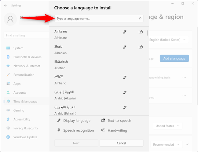 How to change the language on Windows 11