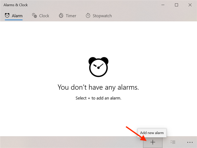 How to use and turn off alarms in Windows 10