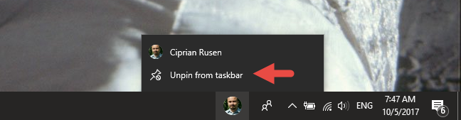 How to pin contacts to the taskbar or to the Start Menu of Windows 10