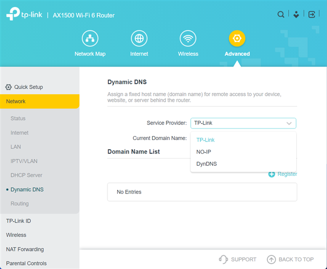 How to enable and configure DDNS on your TP-Link Wi-Fi 6 router