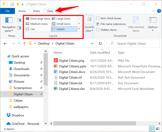 How to use the File Explorer views in Windows 10 like a pro