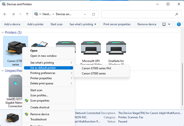 5 ways to set the default printer in Windows (all versions)