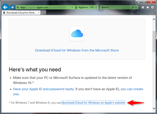 How to download and install iCloud for Windows