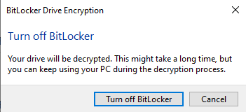 How to remove BitLocker To Go from a USB drive