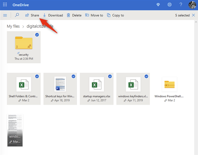 4 ways to share files and folders from OneDrive