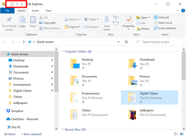 The Quick Access Toolbar in Windows 10: All you need to know