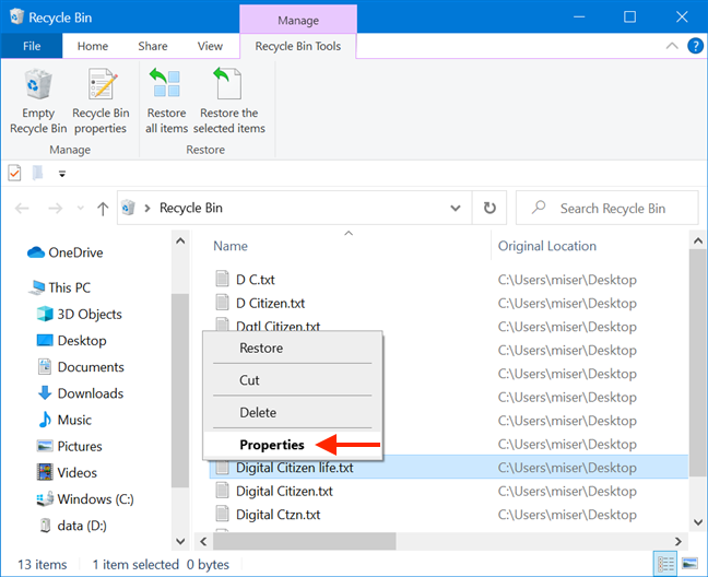 5 ways to recover deleted files from the Recycle Bin in Windows 10