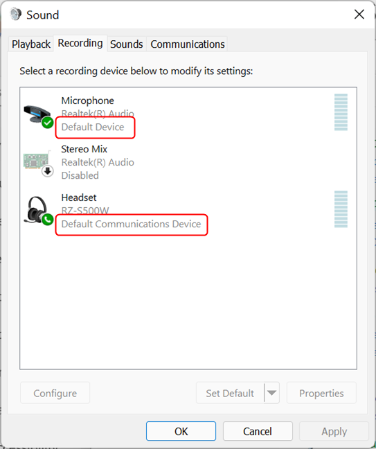 3 ways to set the default microphone in Windows 11