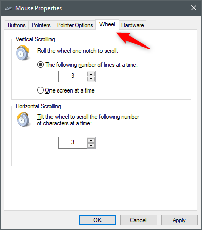 How to configure the mouse settings and sensitivity, in Windows 10