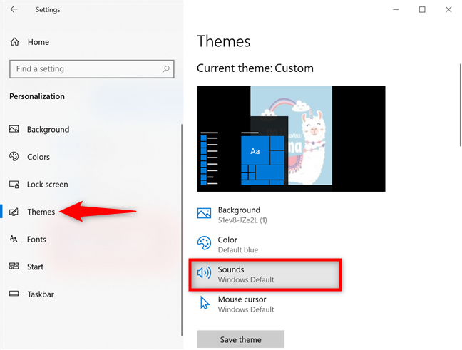 How to customize the sound schemes for Windows 10