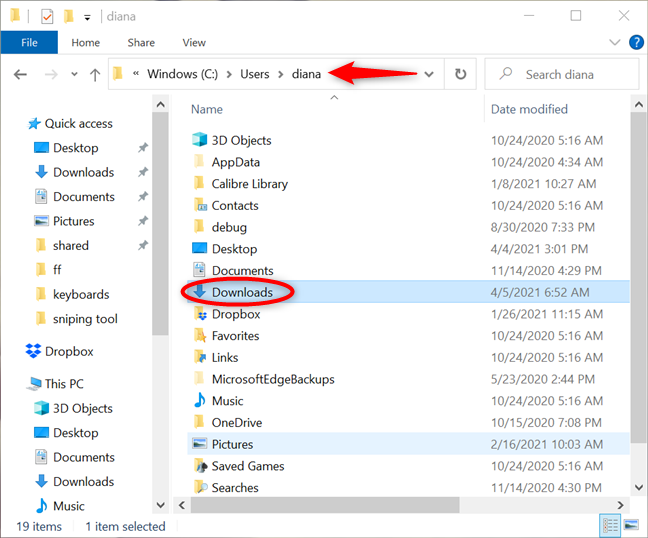 How to change the Microsoft Edge download location