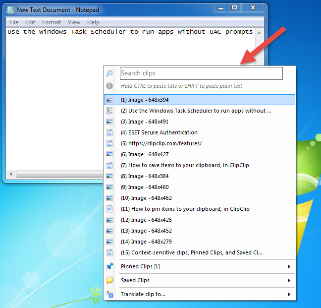 How to view and manage the clipboard in Windows 7 and Windows 8.1