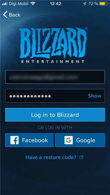 Enable and use two-factor authentication (2FA) for your Blizzard account