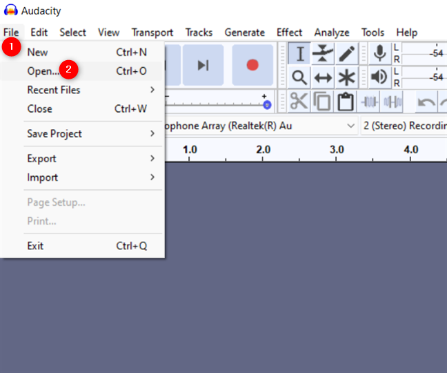 How to use Audacity to reverse audio in Windows