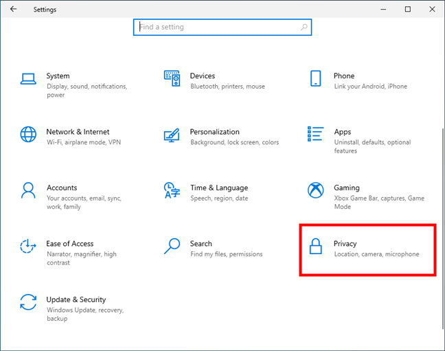 How to set app permissions in Windows 10