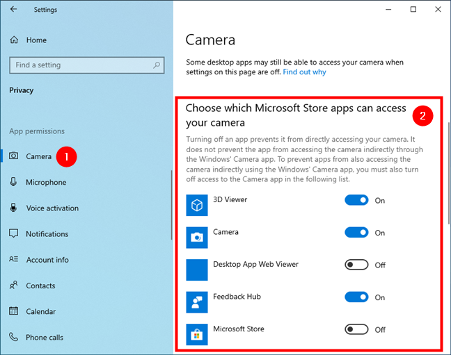 How to set app permissions in Windows 10