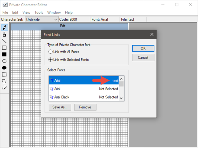 How to create your own characters with the Private Character Editor from Windows