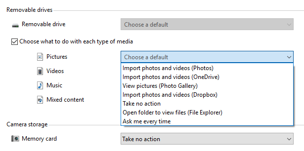 How to personalize AutoPlay settings in Windows for all media and devices