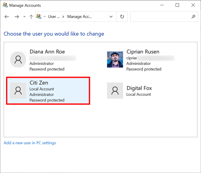 6 ways to change an account to Administrator and back in Windows 10