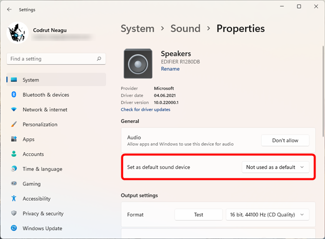 2 ways to change the default speakers in Windows 11