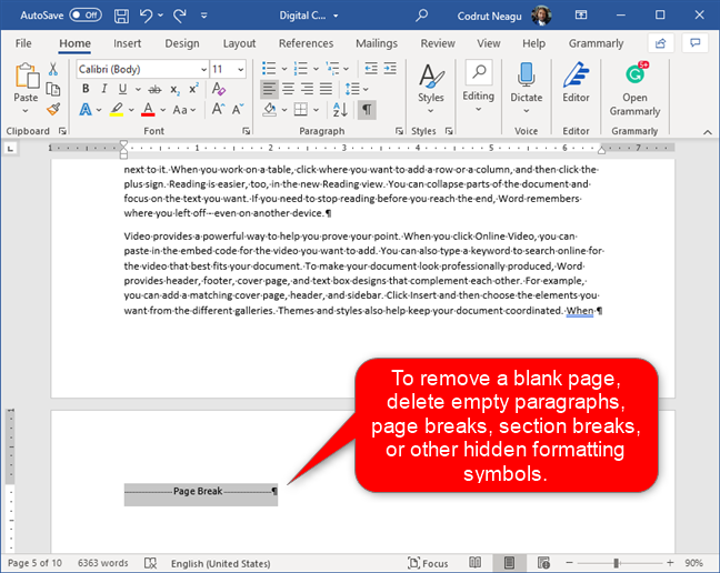 How to delete a page in Word (6 ways)