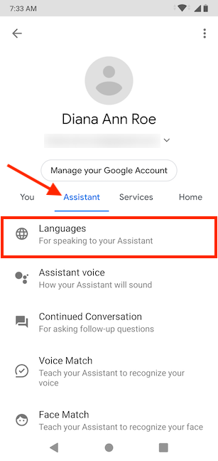 How to change the Google Assistant language on Android