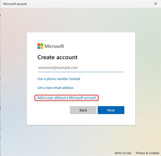 How to install and use Windows 11 with a local account