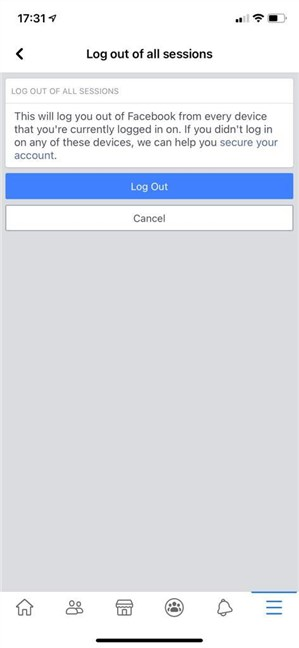 How to log out of Facebook on any devices youre logged into