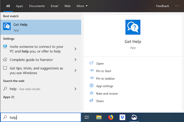 How to use the Get Help app in Windows 10 to contact Microsofts support service