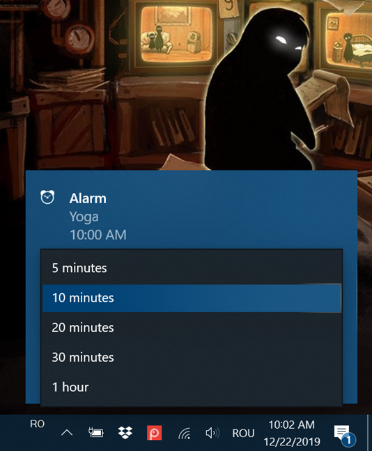 How to use and turn off alarms in Windows 10